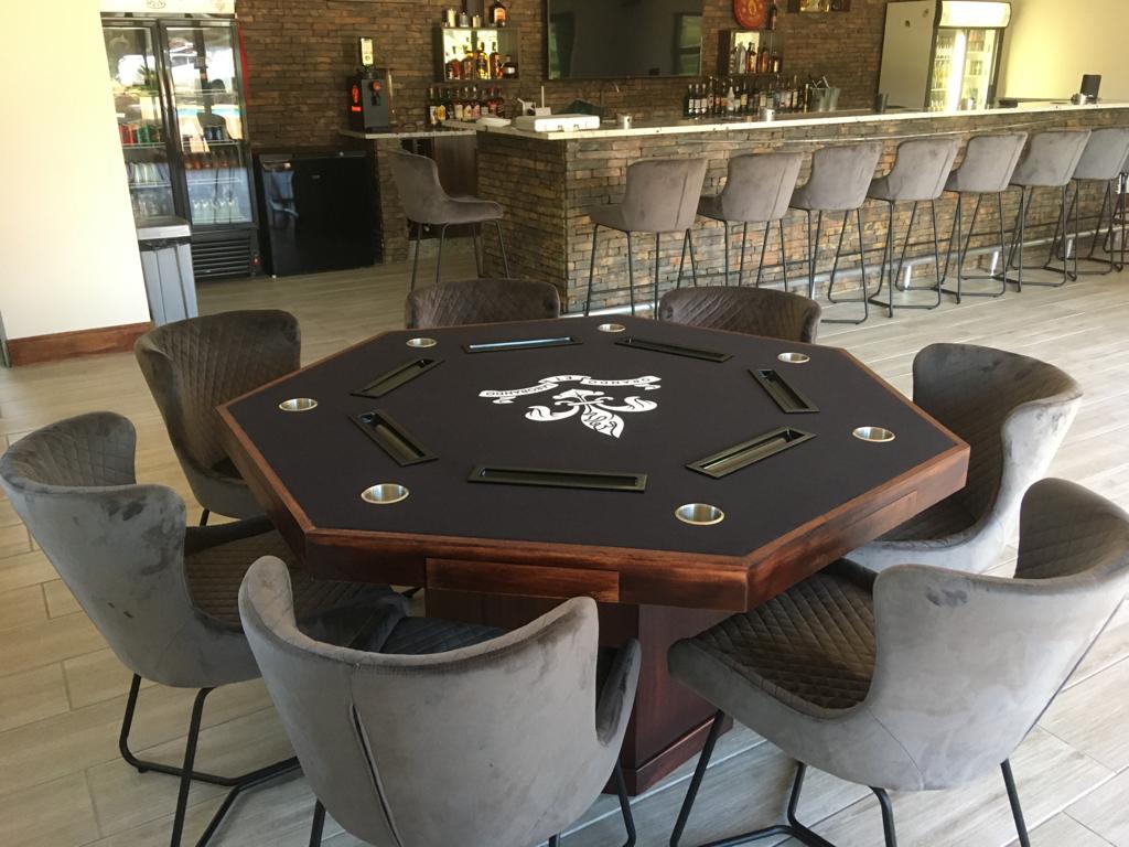 7-Seater Custom Poker Table with Service Top